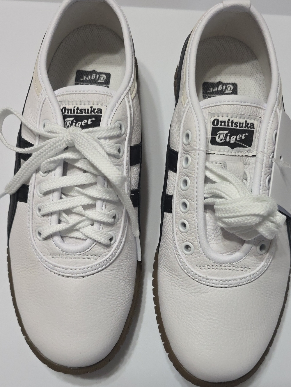 Onitsuka Tiger by Asics Men’s White Sneakers with Black Stripes